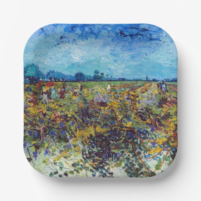 Vincent van Gogh - Green Vineyard Paper Plate (Front)