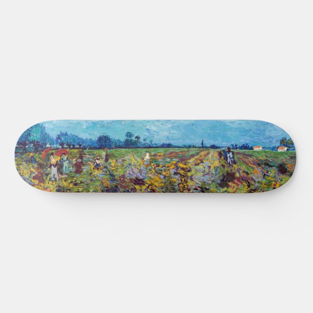 Vincent van Gogh - Green Vineyard Skateboard (Horz)