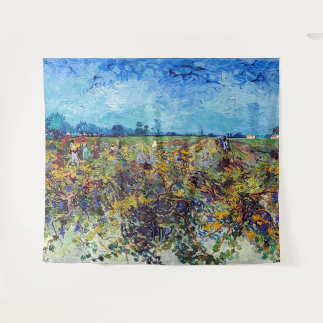 Vincent van Gogh - Green Vineyard Tapestry (Front (Horizontal))