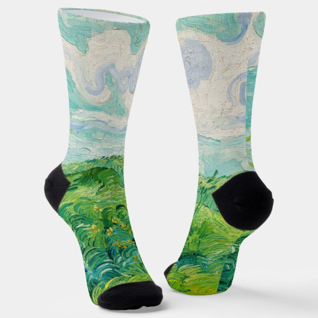 Vincent van Gogh - Green Wheat Field, Auvers Socks (Angled)
