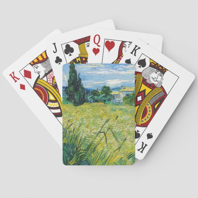 Vincent van Gogh - Green Wheat Field with Cypress Playing Cards (Back)