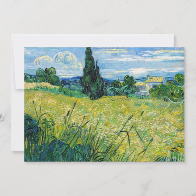 Vincent van Gogh - Green Wheat Field with Cypress Thank You Card (Front)