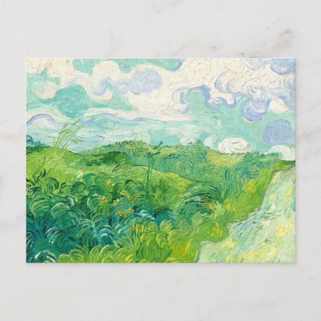 Vincent Van Gogh Green Wheatfield Postcard (Front)