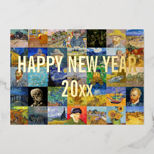 Vincent van Gogh - Happy New Year Patchwork Holida (Front)