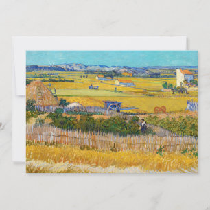 Vincent van Gogh - Harvest at La Crau Invitation