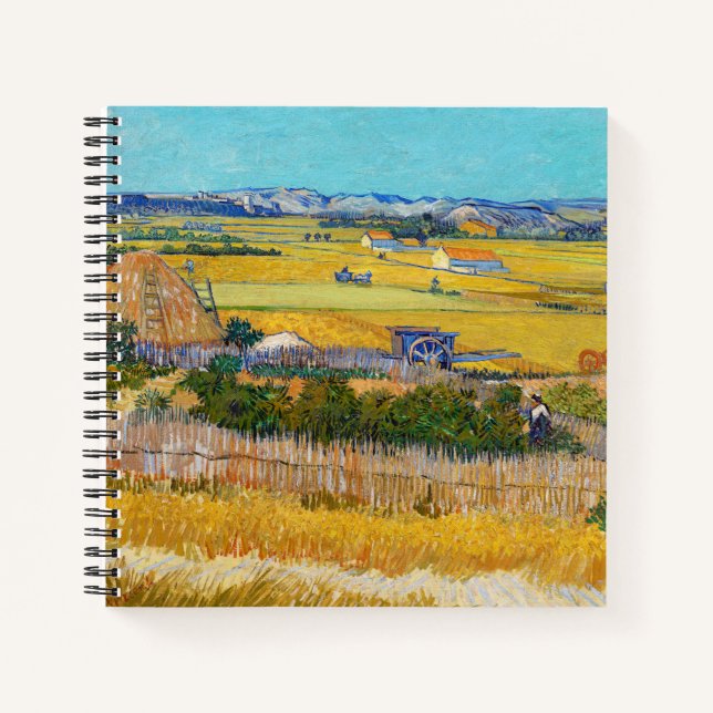 Vincent van Gogh - Harvest at La Crau Notebook (Front)