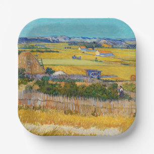 Vincent van Gogh - Harvest at La Crau Paper Plate