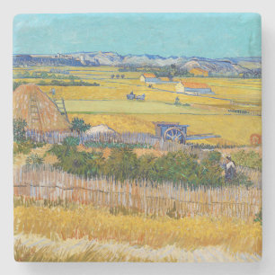 Vincent van Gogh - Harvest at La Crau Stone Coaster
