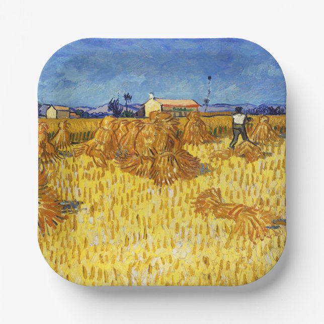 Vincent van Gogh - Harvest in Provence Paper Plate (Front)