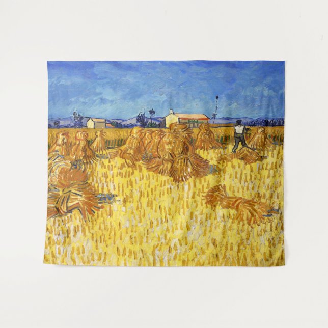 Vincent van Gogh - Harvest in Provence Tapestry (Front (Horizontal))