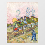 Vincent van Gogh - Houses and Figure<br><div class="desc">Houses and Figure / Thatched Cottages in the Sunshine Reminiscence of the North - Vincent van Gogh,  1890</div>