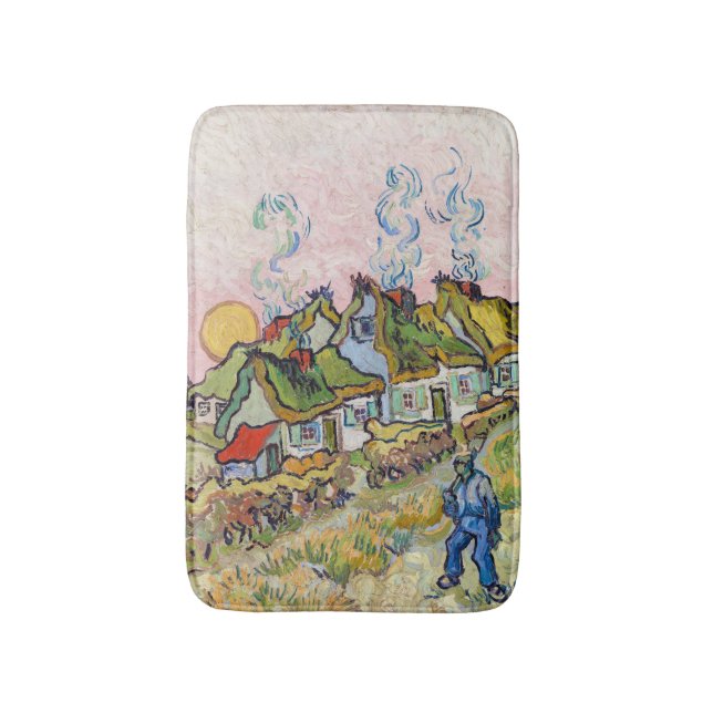 Vincent van Gogh - Houses and Figure Bath Mat (Front Vertical)