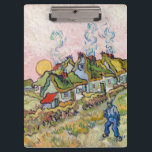 Vincent van Gogh - Houses and Figure Clipboard<br><div class="desc">Houses and Figure / Thatched Cottages in the Sunshine Reminiscence of the North - Vincent van Gogh,  1890</div>
