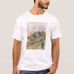 Vincent van Gogh - Houses and Figure T-Shirt<br><div class="desc">Houses and Figure / Thatched Cottages in the Sunshine Reminiscence of the North - Vincent van Gogh,  1890</div>