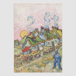 Vincent van Gogh - Houses and Figure Tissue Paper<br><div class="desc">Houses and Figure / Thatched Cottages in the Sunshine Reminiscence of the North - Vincent van Gogh,  1890</div>