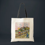 Vincent van Gogh - Houses and Figure Tote Bag<br><div class="desc">Houses and Figure / Thatched Cottages in the Sunshine Reminiscence of the North - Vincent van Gogh,  1890</div>