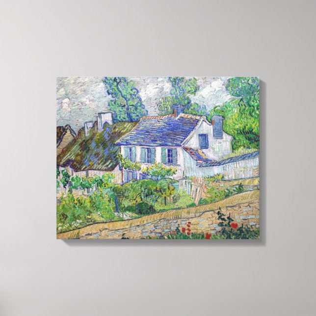 Vincent van Gogh - Houses at Auvers Canvas Print (Front)