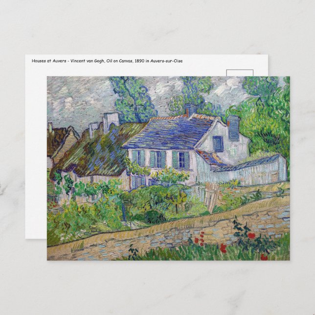 Vincent van Gogh - Houses at Auvers Postcard (Front/Back)