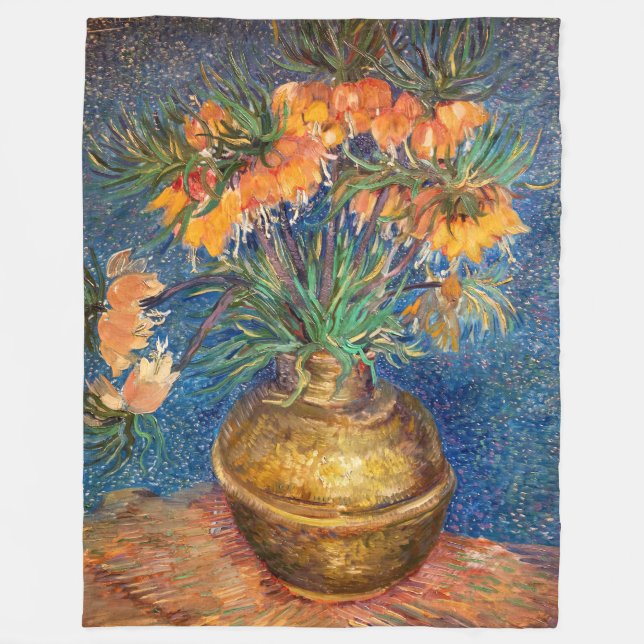 Vincent van Gogh - Imperial Fritillaries Fleece Blanket (Front)