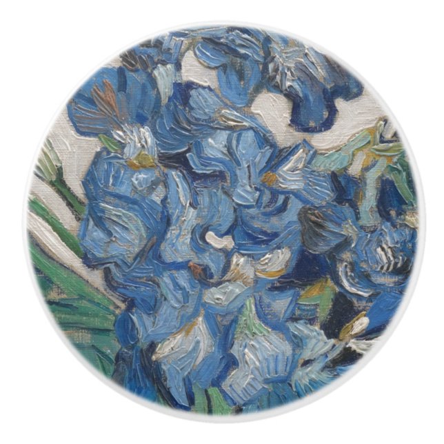 Vincent Van Gogh Impressionism Flower Painting Ceramic Knob (Front)