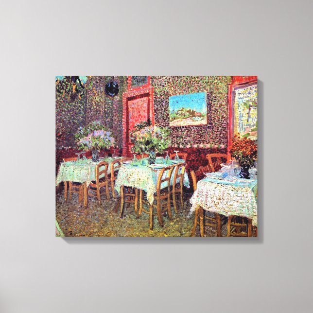 Vincent Van Gogh - Interior Of A Restaurant Canvas Print (Front)