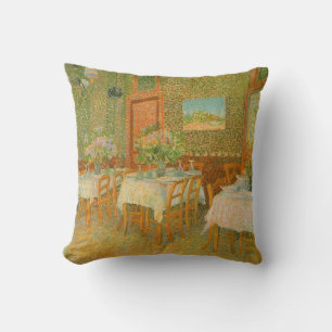 Vincent van Gogh - Interior of a Restaurant Cushion