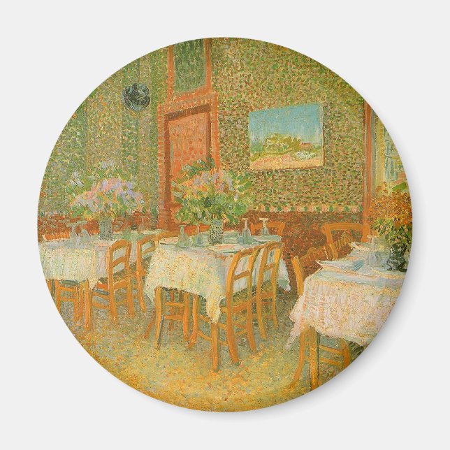 Vincent van Gogh - Interior of a Restaurant Magnet (Front)