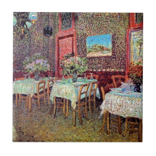 Vincent Van Gogh - Interior Of A Restaurant Tile (Front)