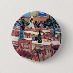 Vincent Van Gogh - Interior Of Restaurant 6 Cm Round Badge