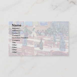 Vincent Van Gogh - Interior Of Restaurant Business Card