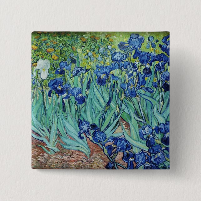 Vincent van Gogh Irises 15 Cm Square Badge (Front)