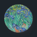VINCENT VAN GOGH - Irises 1889 Paper Plate<br><div class="desc">VINCENT VAN GOGH - Irises 1889
Oil on canvas; reproduction</div>
