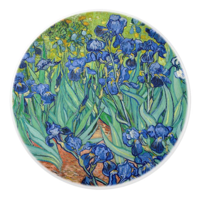 Vincent Van Gogh - Irises Ceramic Knob (Front)