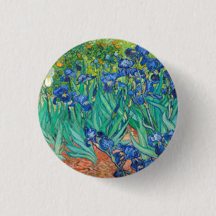 Vincent Van Gogh Irises Floral Vintage Fine Art 3 Cm Round Badge