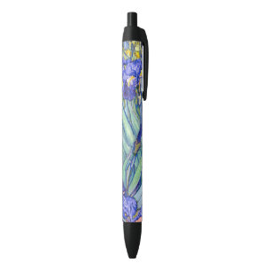 Vincent Van Gogh Irises Floral Vintage Fine Art Black Ink Pen