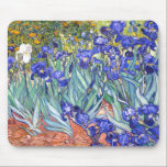Vincent Van Gogh Irises Floral Vintage Fine Art Mouse Pad<br><div class="desc">Vincent Van Gogh Blue Irises Floral Fine Art Irises is one of many paintings of irises by the Dutch Post-Impressionist artist Vincent van Gogh. Like many artists of his time Van Gogh was influenced by Japanese ukiyo-e woodblock prints. The strong outlines, unusual angles, including close-up views, is a typical element...</div>