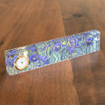 Vincent Van Gogh Irises Floral Vintage Fine Art Nameplate<br><div class="desc">Vincent Van Gogh Blue Irises Floral Fine Art Irises is one of many paintings of irises by the Dutch Post-Impressionist artist Vincent van Gogh. Like many artists of his time Van Gogh was influenced by Japanese ukiyo-e woodblock prints. The strong outlines, unusual angles, including close-up views, is a typical element...</div>