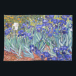 Vincent Van Gogh Irises Floral Vintage Fine Art Tea Towel<br><div class="desc">Vincent Van Gogh Blue Irises Floral Fine Art Irises is one of many paintings of irises by the Dutch Post-Impressionist artist Vincent van Gogh. Like many artists of his time Van Gogh was influenced by Japanese ukiyo-e woodblock prints. The strong outlines, unusual angles, including close-up views, is a typical element...</div>
