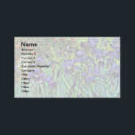 Vincent Van Gogh - Irises - Flower Lover Fine Art Business Card<br><div class="desc">Oil on canvas from 1889 showing beautiful purple irises that Van Gogh painted while staying at the Asylum at Saint Paul-de-Mausole in Saint-Remy, France. While many versions of this painting show the flowers as blue, scientists studying the irises in one of Van Gogh's later paintings have found that the flowers...</div>