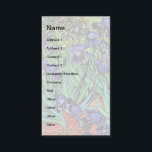 Vincent Van Gogh - Irises - Flower Lover Fine Art Business Card<br><div class="desc">Oil on canvas from 1889 showing beautiful purple irises that Van Gogh painted while staying at the Asylum at Saint Paul-de-Mausole in Saint-Remy, France. While many versions of this painting show the flowers as blue, scientists studying the irises in one of Van Gogh's later paintings have found that the flowers...</div>