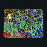 Vincent Van Gogh - Irises - Flower Lover Fine Art Magnet<br><div class="desc">Oil on canvas from 1889 showing beautiful purple irises that Van Gogh painted while staying at the Asylum at Saint Paul-de-Mausole in Saint-Remy, France. While many versions of this painting show the flowers as blue, scientists studying the irises in one of Van Gogh's later paintings have found that the flowers...</div>