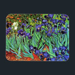 Vincent Van Gogh - Irises - Flower Lover Fine Art Magnet<br><div class="desc">Oil on canvas from 1889 showing beautiful purple irises that Van Gogh painted while staying at the Asylum at Saint Paul-de-Mausole in Saint-Remy, France. While many versions of this painting show the flowers as blue, scientists studying the irises in one of Van Gogh's later paintings have found that the flowers...</div>
