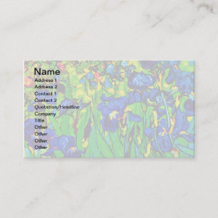 Vincent Van Gogh - Irises - Flower Lover Pop Art Business Card