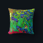 Vincent Van Gogh - Irises - Flower Lover Pop Art Cushion<br><div class="desc">Oil on canvas from 1889 showing beautiful purple irises that Van Gogh painted while staying at the Asylum at Saint Paul-de-Mausole in Saint-Remy, France. While many versions of this painting show the flowers as blue, scientists studying the irises in one of Van Gogh's later paintings have found that the flowers...</div>