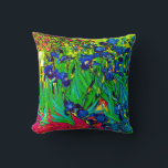 Vincent Van Gogh - Irises - Flower Lover Pop Art Cushion<br><div class="desc">Oil on canvas from 1889 showing beautiful purple irises that Van Gogh painted while staying at the Asylum at Saint Paul-de-Mausole in Saint-Remy, France. While many versions of this painting show the flowers as blue, scientists studying the irises in one of Van Gogh's later paintings have found that the flowers...</div>
