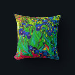 Vincent Van Gogh - Irises - Flower Lover Pop Art Cushion<br><div class="desc">Oil on canvas from 1889 showing beautiful purple irises that Van Gogh painted while staying at the Asylum at Saint Paul-de-Mausole in Saint-Remy, France. While many versions of this painting show the flowers as blue, scientists studying the irises in one of Van Gogh's later paintings have found that the flowers...</div>
