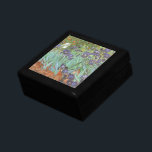 Vincent van Gogh - Irises Gift Box<br><div class="desc">Irises (1889) by Van Gogh is a vintage post impressionism fine art floral nature painting. A group of purple bearded irises and a single white iris flower growing in a garden. It was one of his first paintings while he was at the asylum in Saint-Remy-de-Provence. In 1987 it became the...</div>