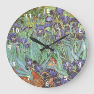 Vincent van Gogh - Irises Large Clock