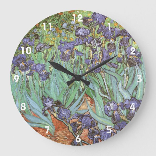 Vincent van Gogh - Irises Large Clock (Front)