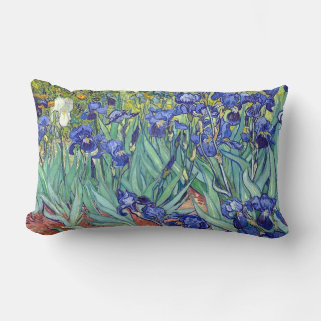 Vincent van Gogh Irises Lumbar Cushion (Front)